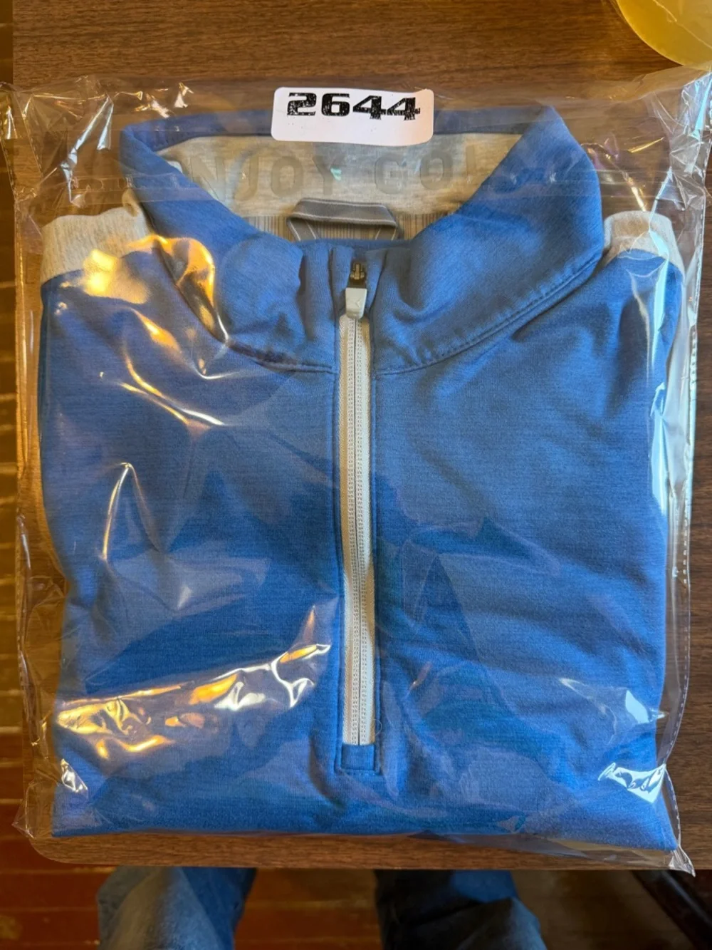 Puma Athletic Men’s Blue Quarter-Zip Sweater with Gray‎ Trim